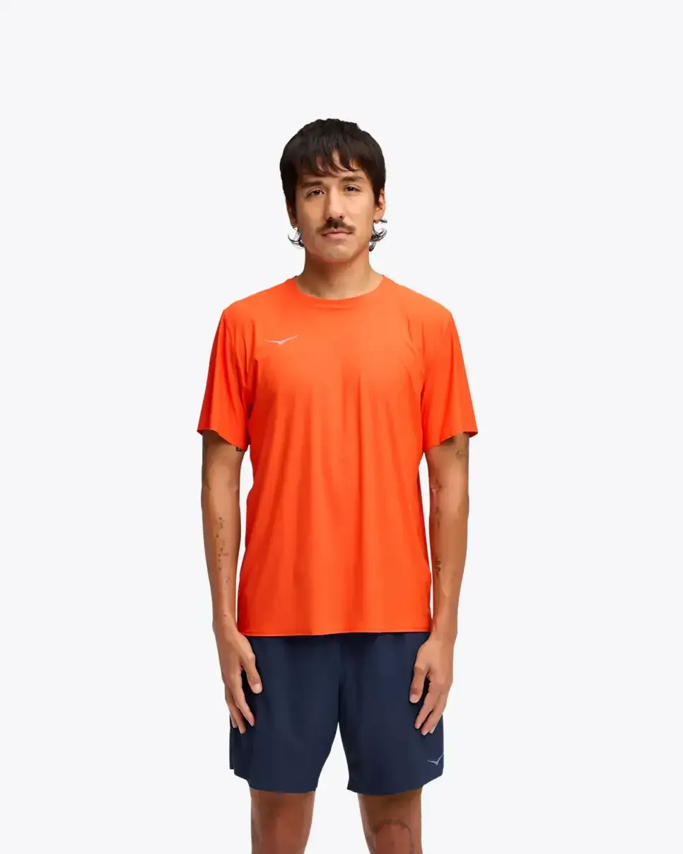 HOKA Airolite Short Sleeve 2.0 Lava - Men's HOKA Exclusives - front view