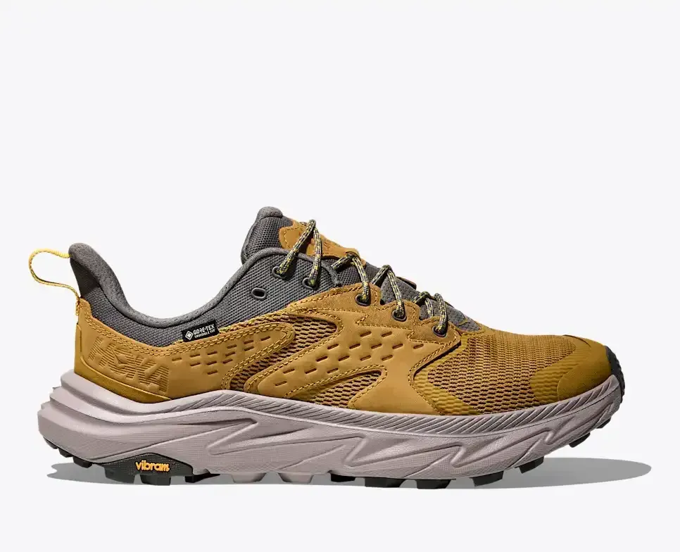 HOKA Anacapa 2 Low GORE-TEX Mustard Seed Cement - Hiking Boots & Shoes - front view