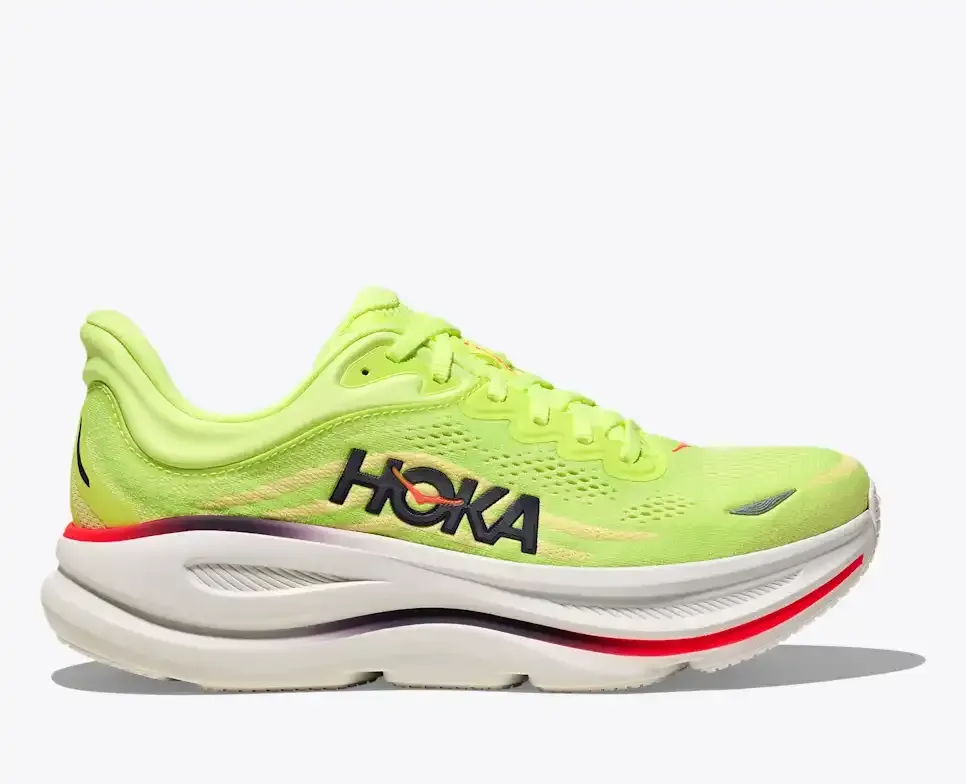 HOKA Bondi 9 Neon Yuzu Sunlight - Men's Road Running Shoes & Trainers - front view