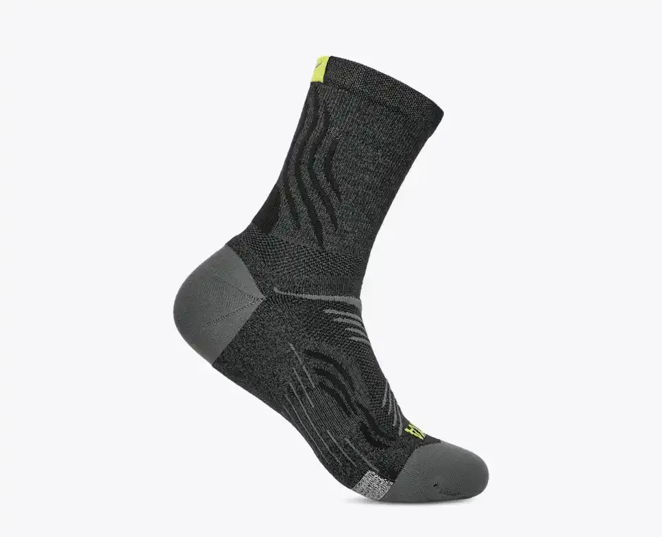HOKA Bondi Quarter Run Sock Black - Men's HOKA Exclusives - front view