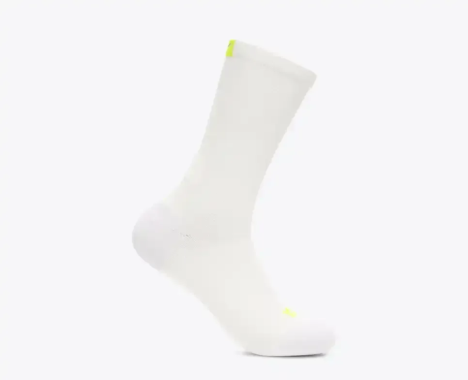 HOKA Clifton Crew Run Sock White - Men's HOKA Exclusives - front view