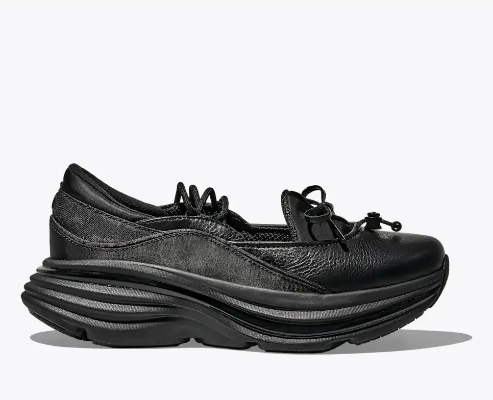 HOKA Bondi Mary Jane Black (All Gender) - Men's Running Shoes & Trainers - front view