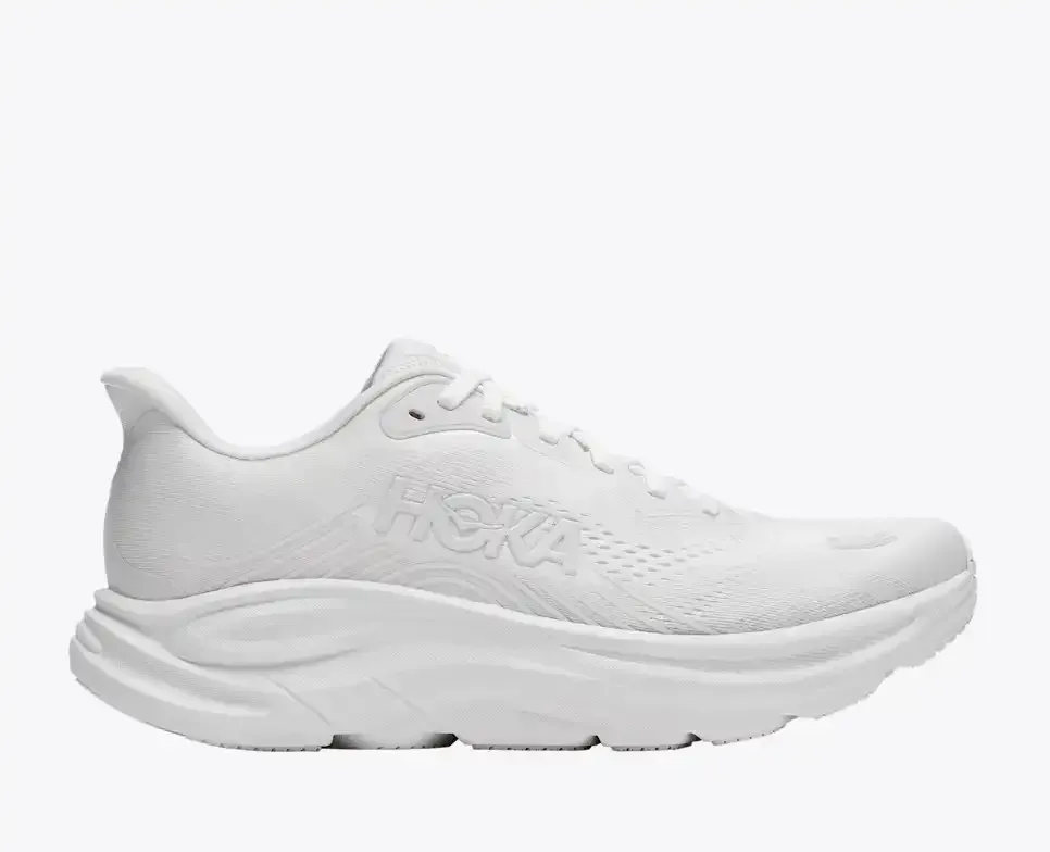 HOKA Clifton 11 White - Men's Road Running Shoes & Trainers - front view