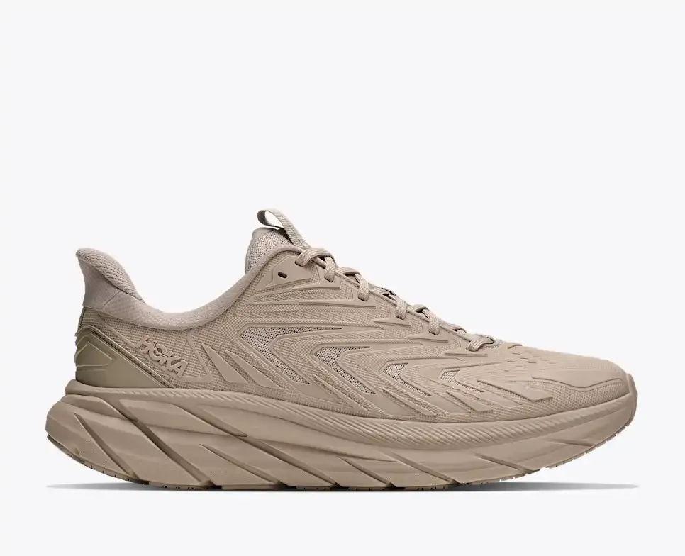 HOKA Clifton UTL Archival Taupe - Men's Running Shoes & Trainers - front view