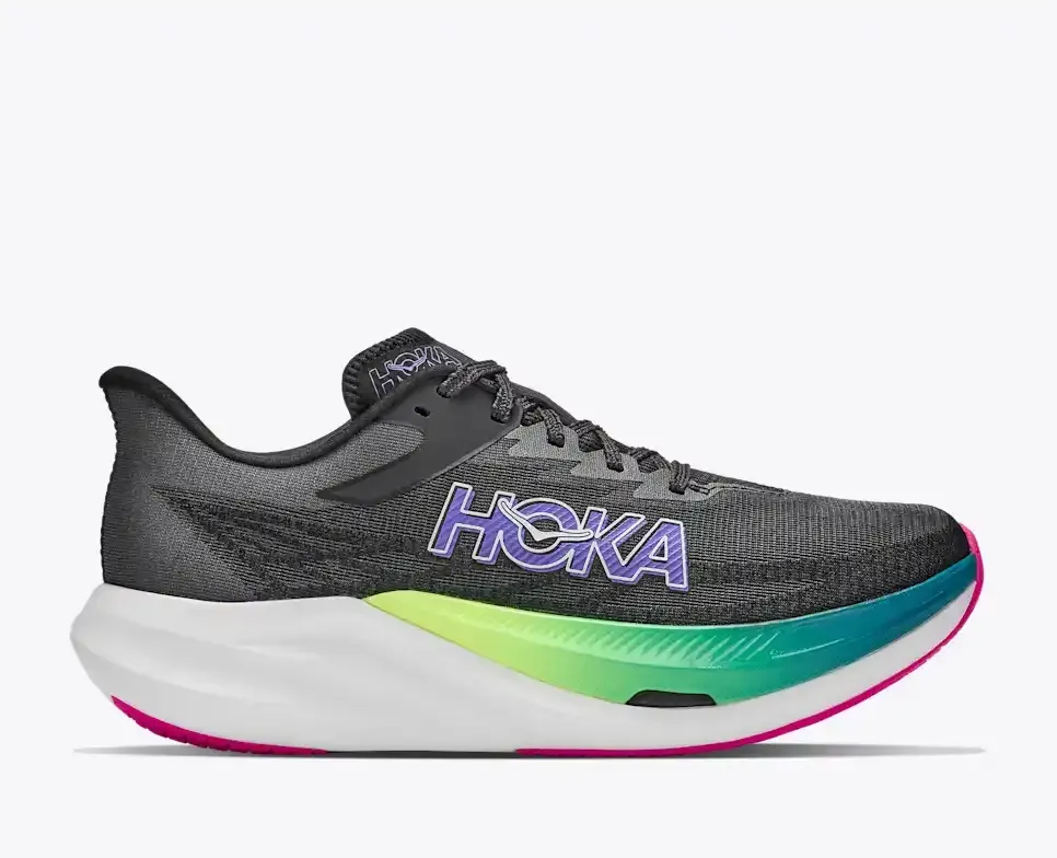 HOKA Rocket X 3 Black Neon Nebula - Men's Road Running Shoes & Trainers - front view