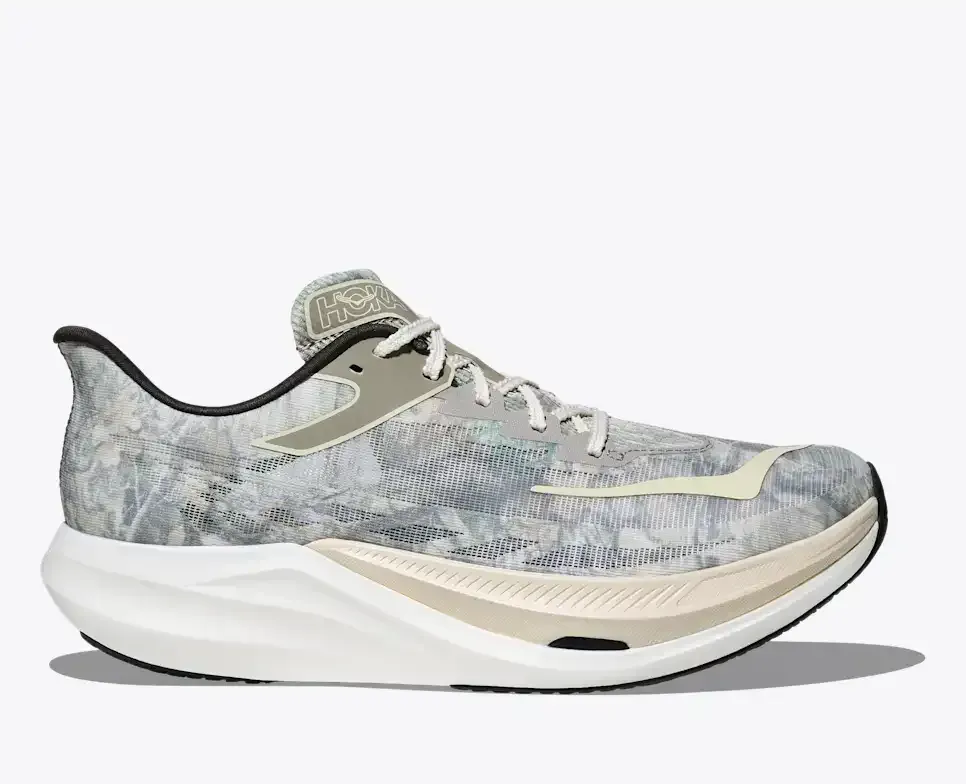 HOKA Rocket X 3 John Elliott Spray Green White - Men's Running Shoes & Trainers - front view