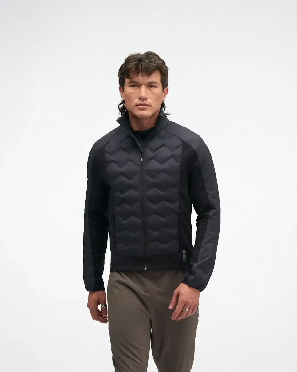 HOKA SkyFill Insulated Jacket Black - Men's New Arrivals - front view