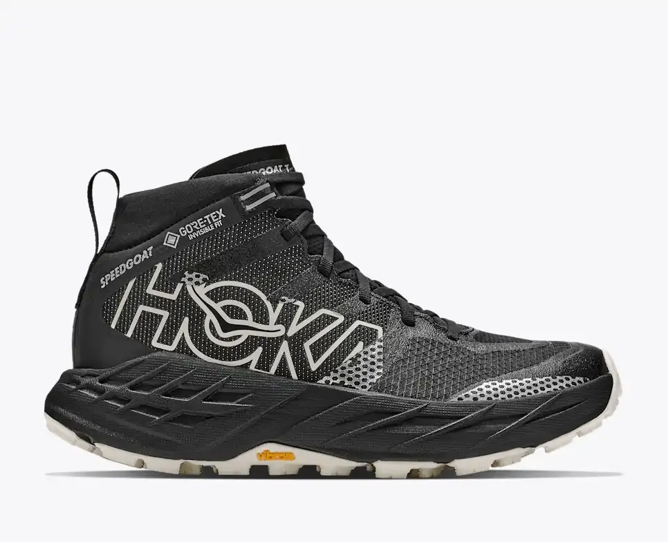 HOKA Speedgoat 7 Hike GORE-TEX® Black Alabaster (Women’s) - Hiking Boots & Shoes - front view