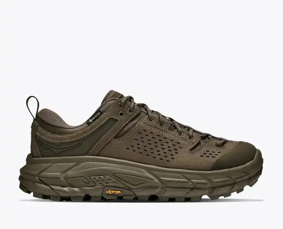HOKA Tor Ultra Lo Antique Olive (All Gender) - Hiking Boots & Shoes - front view