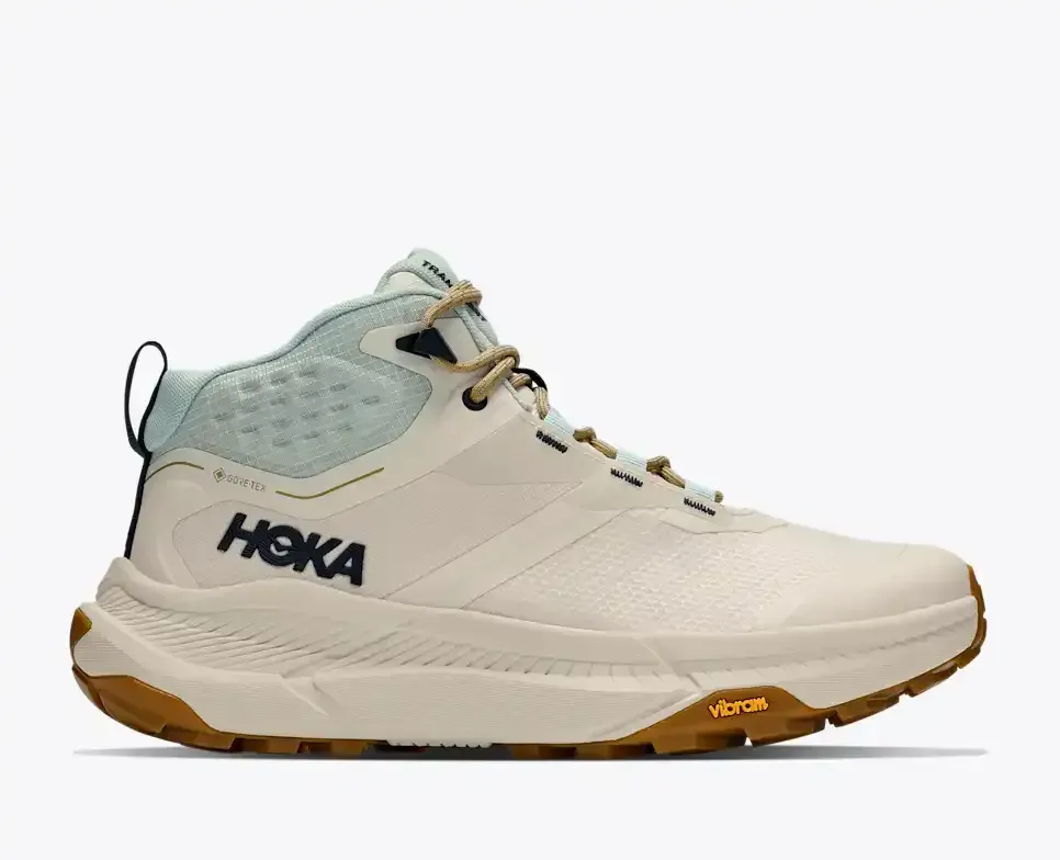 HOKA Transport Hike GORE-TEX Alabaster Glimmering Blue (Women’s) - Women's Running Shoes - front view