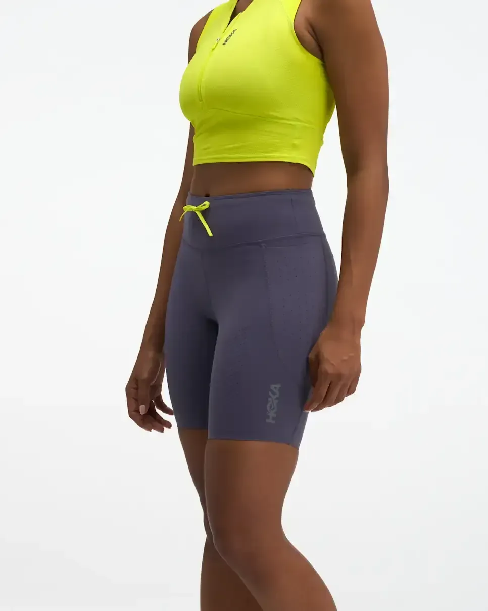 HOKA SkyBreeze Half Tight Squid Ink (Women’s) - Ladies Running Shorts, Leggings & Trousers - front view