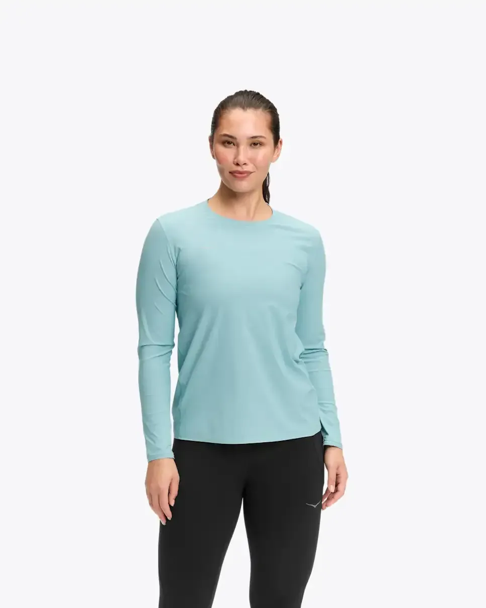 HOKA Airolite Long Sleeve 2.0 Raindrop (Women’s) - Women's Products - front view