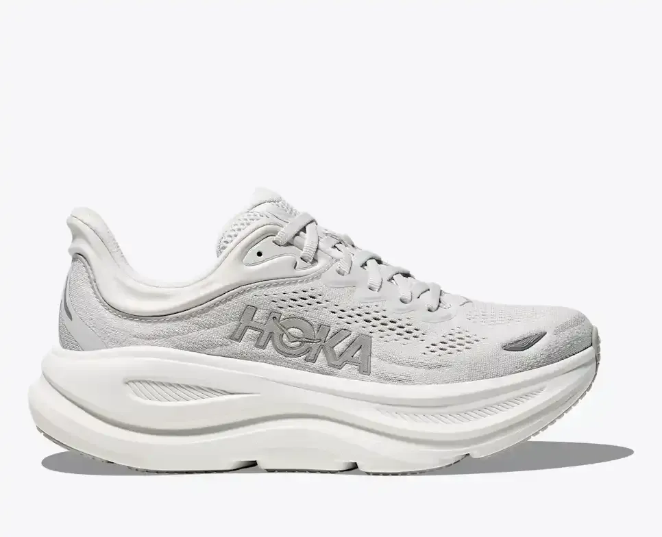 HOKA Bondi 9 Stardust Silver (Women’s) - Road Running Shoes - front view