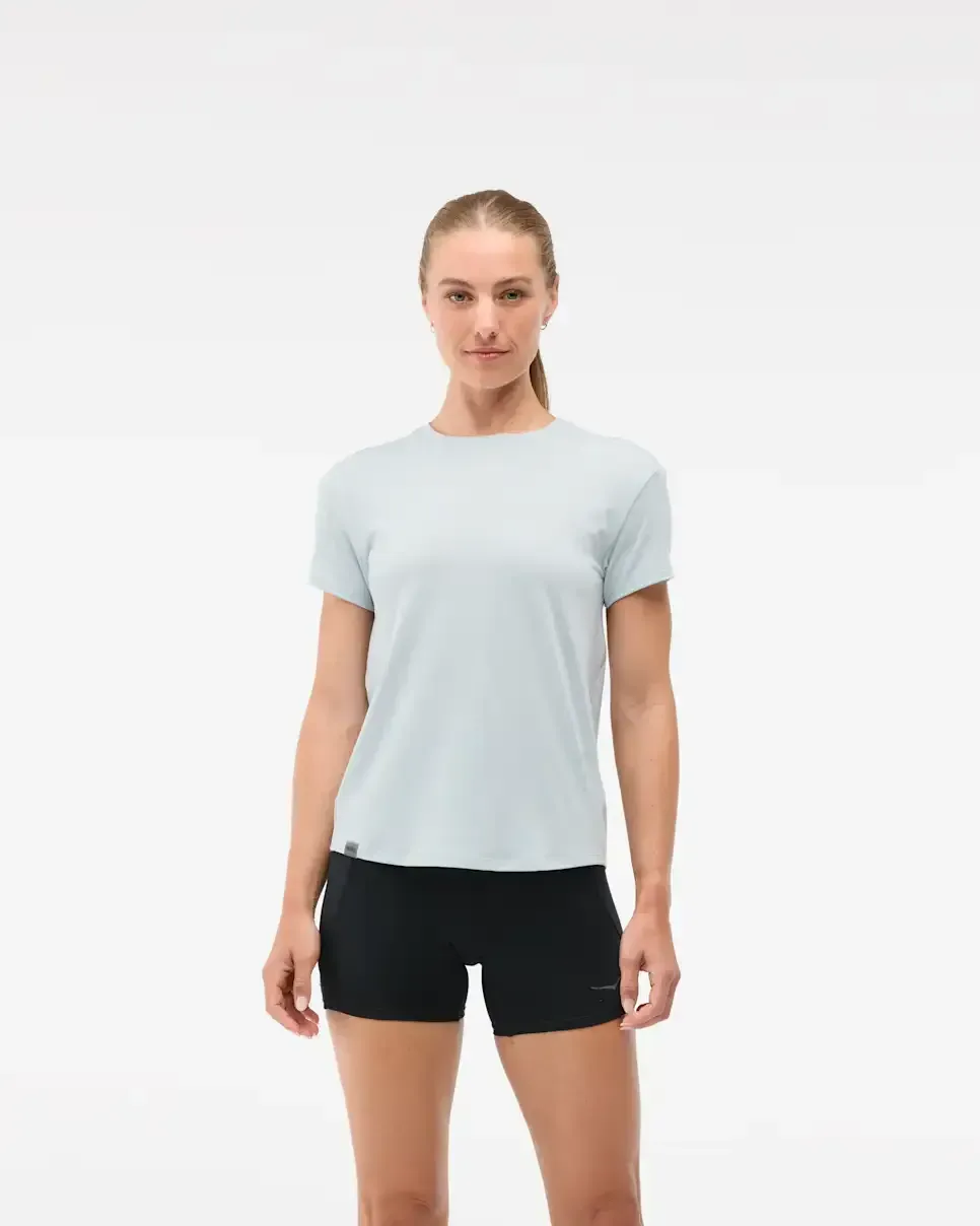 HOKA Essential Tee Mineral Blue (Women’s) - Women's Products - front view