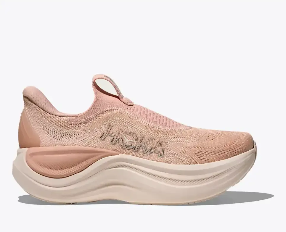 HOKA Skyward Laceless Rose Latte Rose Cream (Women’s) - Women's Running Shoes - front view
